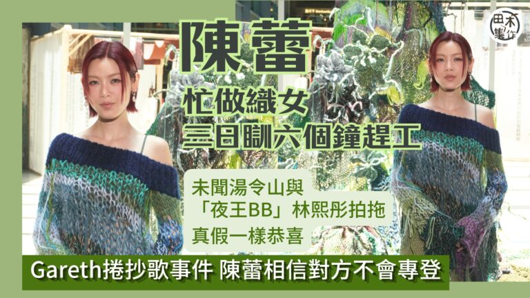 陳蕾忙做織女  三日瞓六個鐘趕工丨未聞Gareth T湯令山…